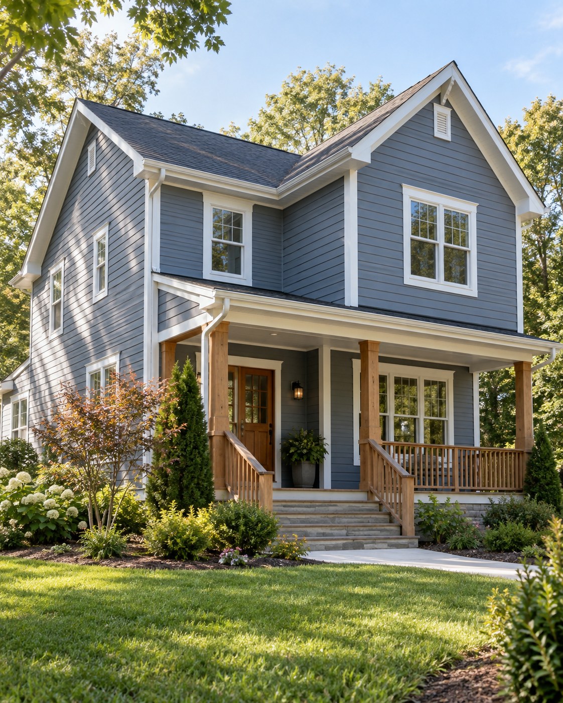 Residential exterior with horizontal siding
