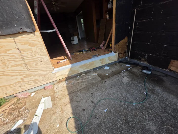 Preparing an exterior opening before installing the door